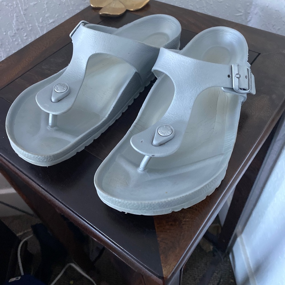 Birkenstock Gray Sandals with Ergonomic Footbed